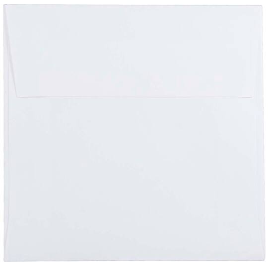 JAM Paper 5.5&#x22; x 5.5&#x22; White Square Invitation Envelopes
